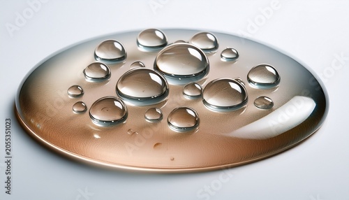 Drops Gel Serum On A White Background