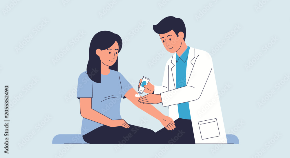 Fototapeta premium Doctor Administering Vaccine Injection to Patient Arm