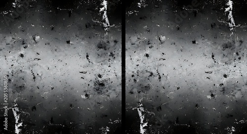 Grungy black and white texture with scratches and dust overlay