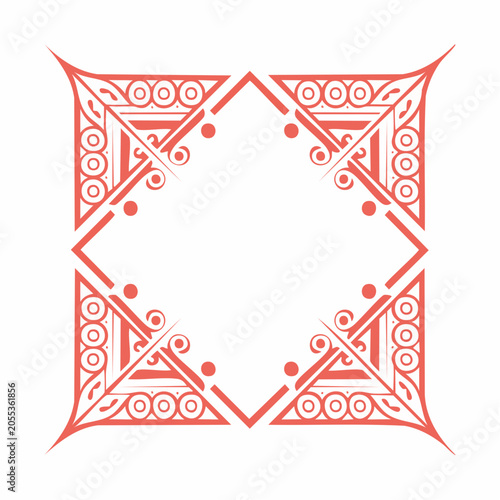 Ornate Geometric Decorative Border Element