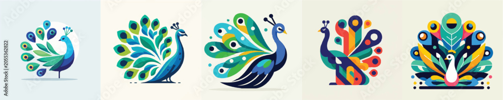 Fototapeta premium Peacock Vector Illustration