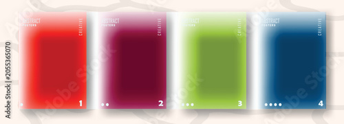 Abstract Poster Background Vector Set with Soft Minimalist Colorful Mesh Gradient Aura Blur