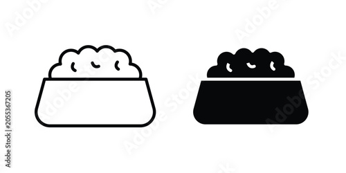 Valokuva Pet food bowl icon