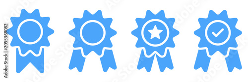 Quadro su tela Collection of trophy and medal icons symbolizing achievement, reward, victory, and excellence