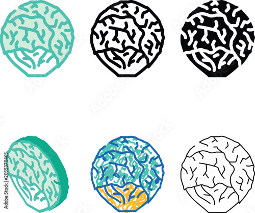 Cuadro en lienzo kachan salad color icon vector
