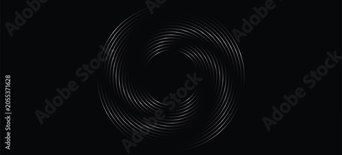 Spiral sound wave rhythm line dynamic abstract vector background modern spiral