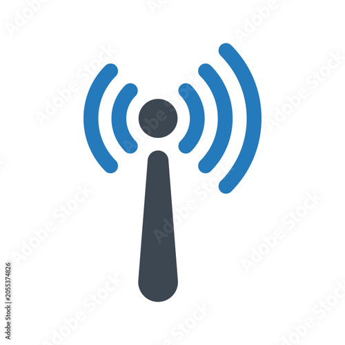 Antenna broadcasting signal icon