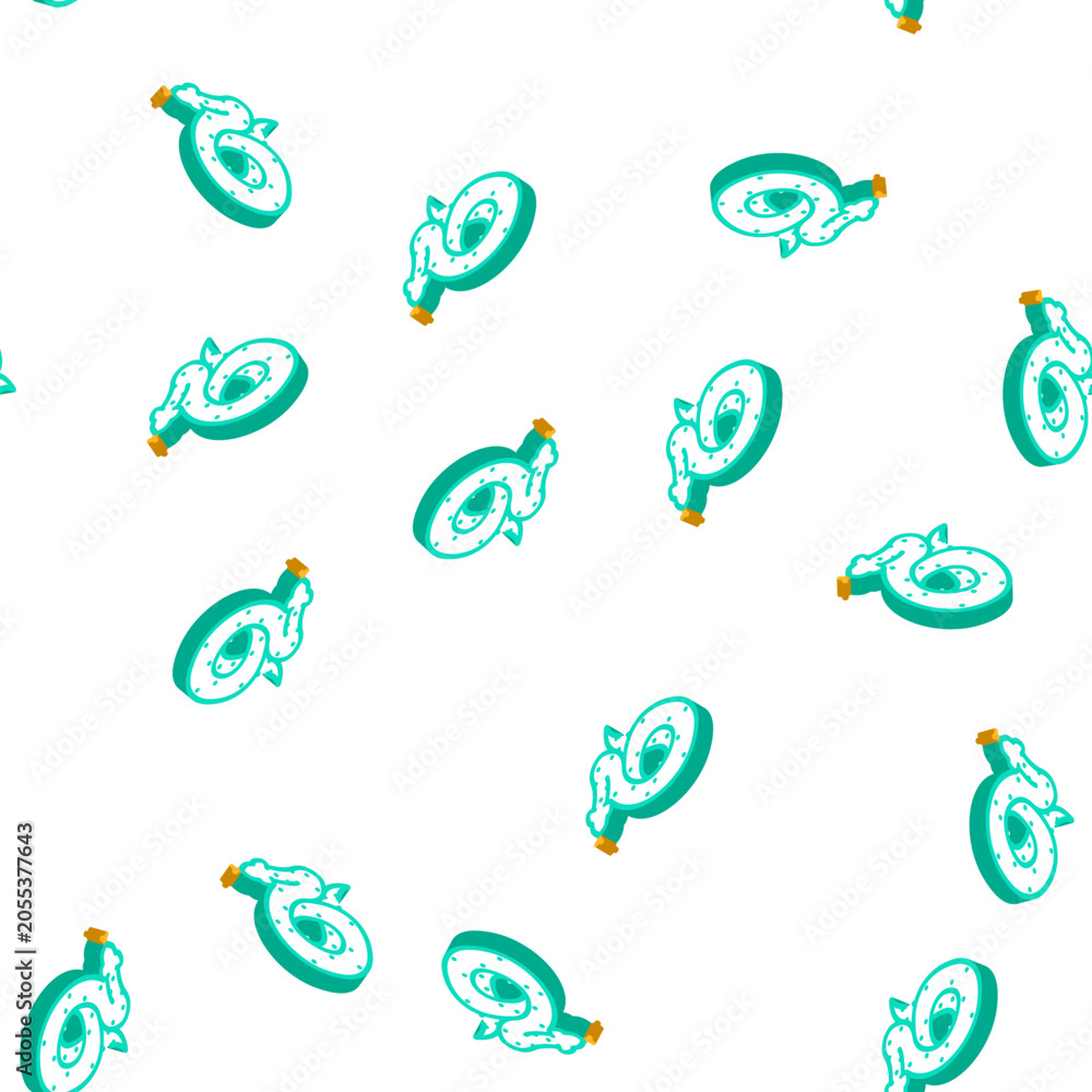 Fototapeta premium snake animal isometric seamless pattern. snake animal sign illustration