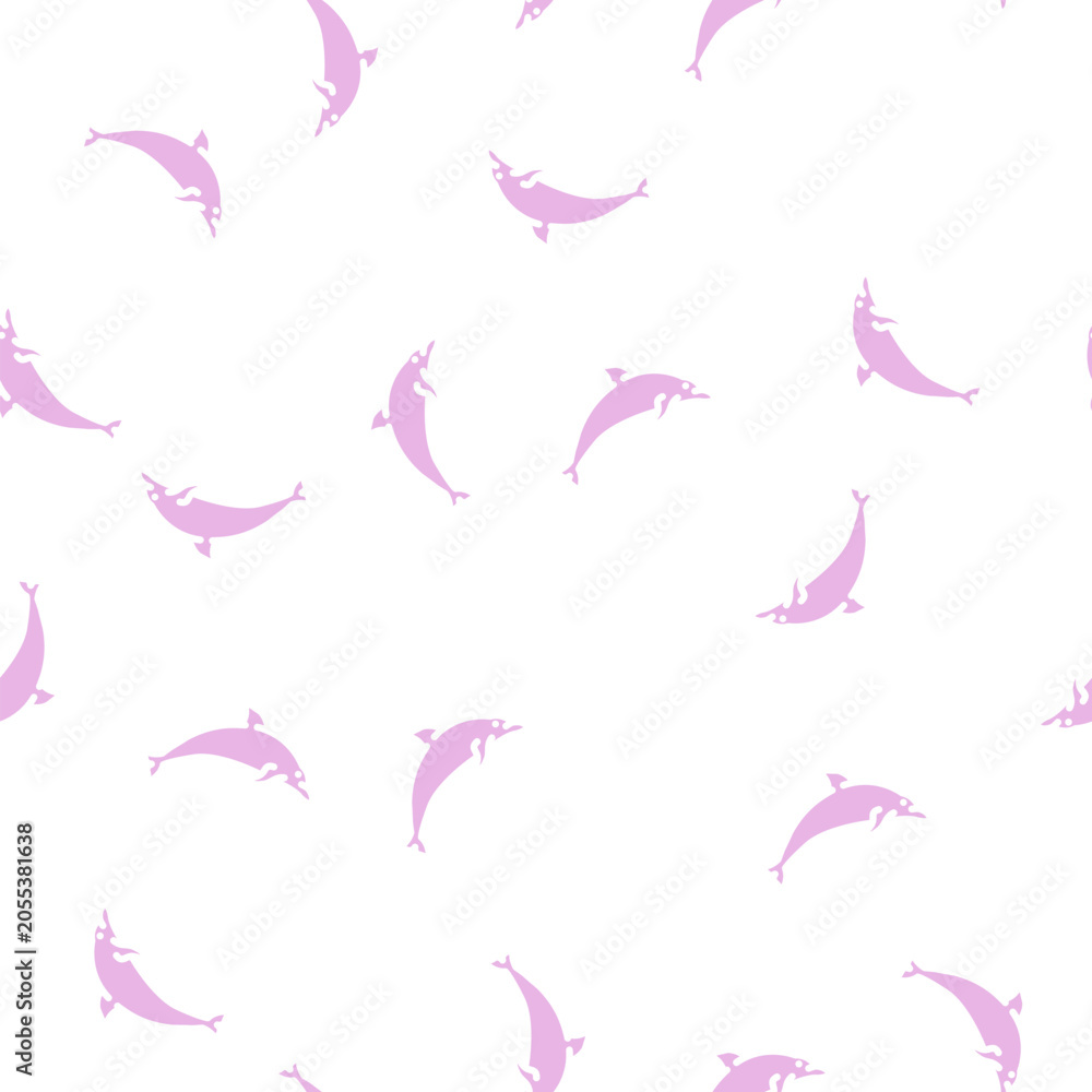 Fototapeta premium dolphin water mammal animal glyph vector seamless pattern. dolphin water mammal animal signthin illustration