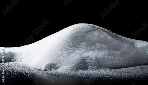 Beautiful Natural Snowdrift Isolated On Black Background