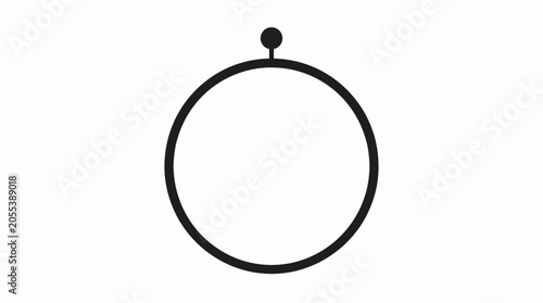 Foto Simple black circle with dot on top.