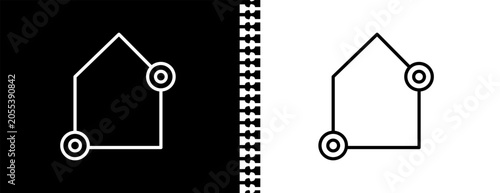 Fotografie self-sufficient UI outline icon in black and white mode - agriculture farming and gardening collection