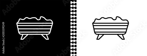 trough UI outline icon in black and white mode - agriculture farming and gardening collection.