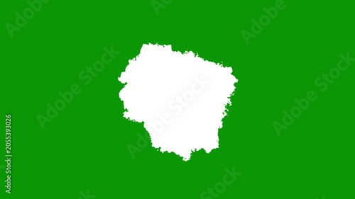 Abstract white ink drop reveal four k loopable liquid splatter green screen background splash reveal with alpha channel for video transition and artistic cinematic multimedia project editing 4k