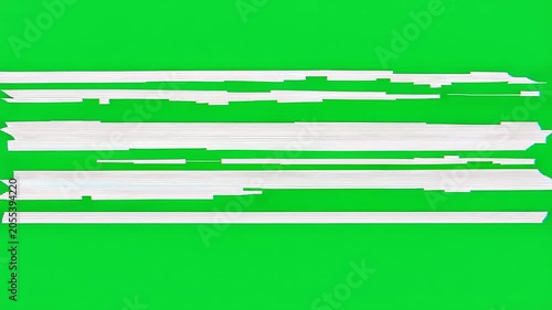 Horizontal Scanline Glitch Green Screen Overlay
