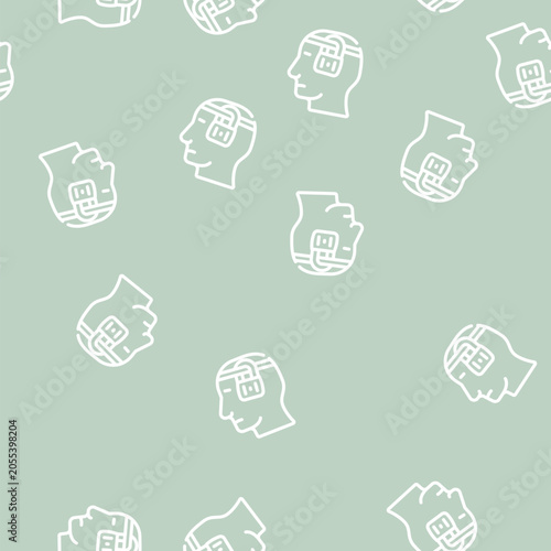 buried thoughts neurosis line seamless pattern buried thoughts neurosis thin line illustration