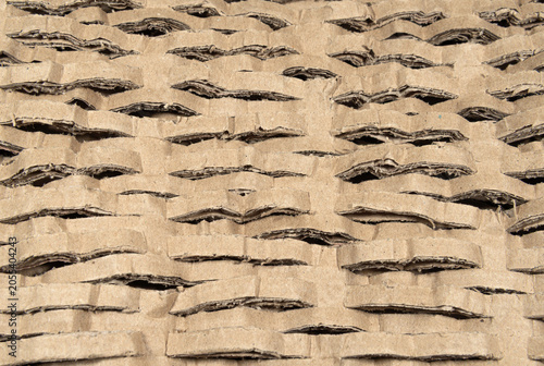 Kraft paper cut into strips as packaging material for fragile items