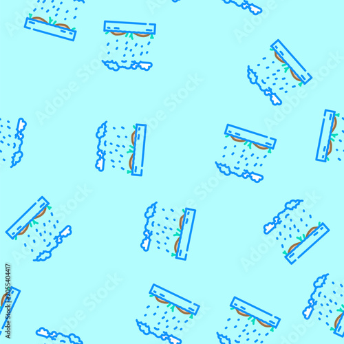 Obraz na płótnie waterlogged ground disaster vector seamless pattern waterlogged ground disaster