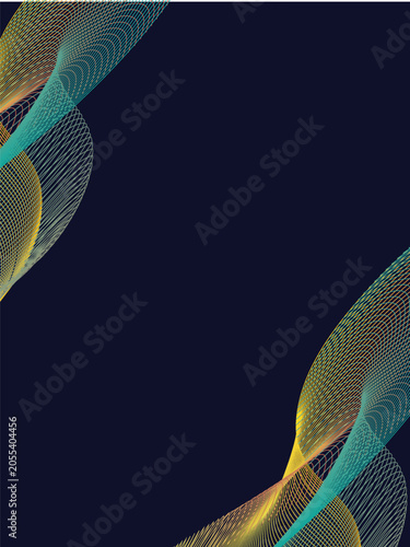 Abstract wavy background for banner, flyer, book cover, poster. A wave formed from many spheres. Design for banner, flyer, poster, cover