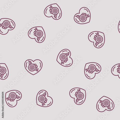 Obraz na plátně palliative care cancer treatment line seamless pattern palliative care cancer tr
