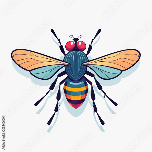 Stylized Cartoon Bee Illustration