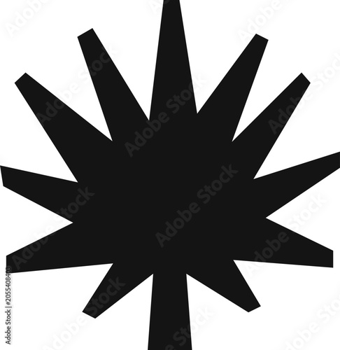 Palm branch, element for cutting. Part of a plant isolated on white background. Engraving style.