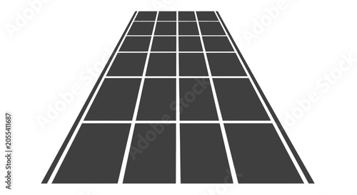 Fotografie Perspective grid pattern, abstract dark background, vanishing point perspective