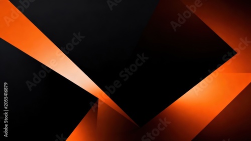 Abstract geometric shapes with orange and black