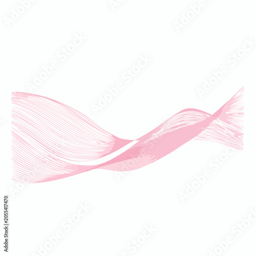 Abstract Pink Wave Flowing Lines