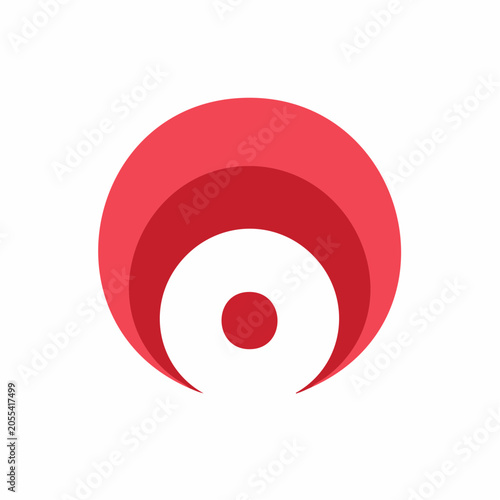 Abstract Red Circular Logo Design