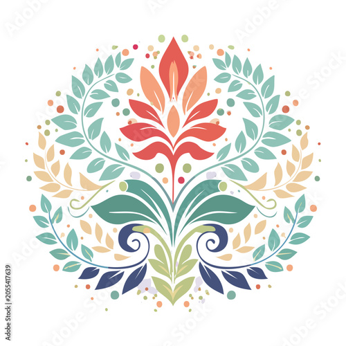 Decorative Floral Design Vector Illustration
