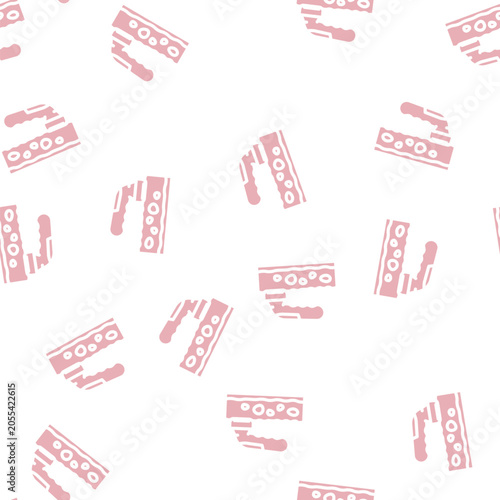 Tableau sur toile removal of age spots glyph vector seamless pattern