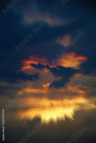 sunset in the clouds