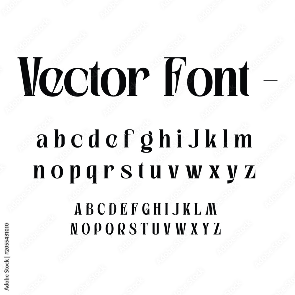 Fototapeta premium Luxury Bold Display Typography Alphabet Vector Design