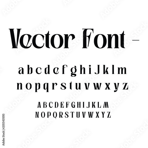 Luxury Bold Display Typography Alphabet Vector Design