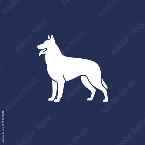 Foto Belgian shepherd logo design vector art silhouette illustration icon