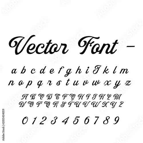 Classic Wedding Script Font Lettering Vector Alphabet