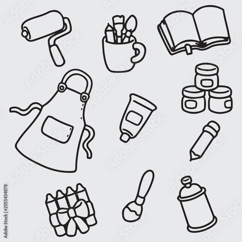 Art and Craft Supplies Elements Collection