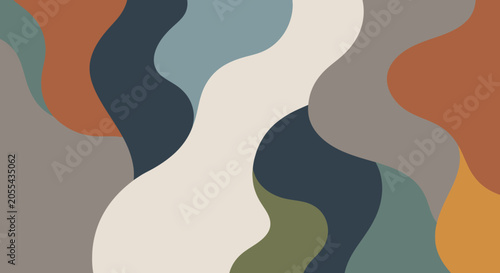 Colorful vertical wavy band abstract pattern background.