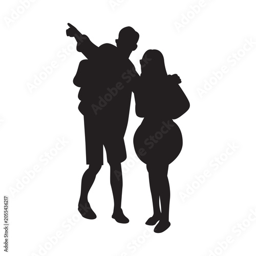 International Happy Youth Day Sillhouette