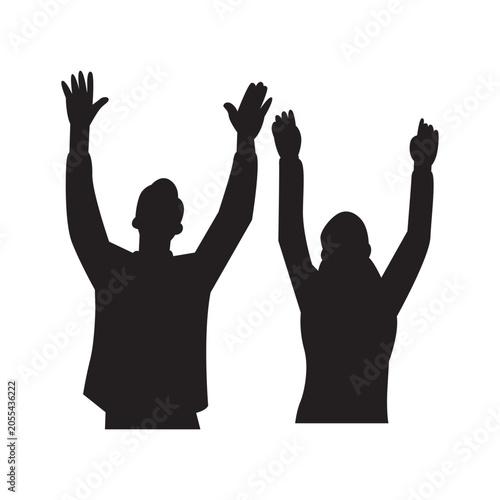 International Happy Youth Day Sillhouette