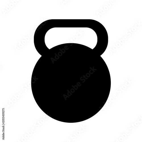 Kettlebell Icon Silhouette Flat Image