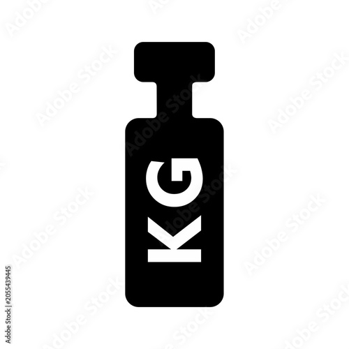 Kettlebell Icon Silhouette Flat Image