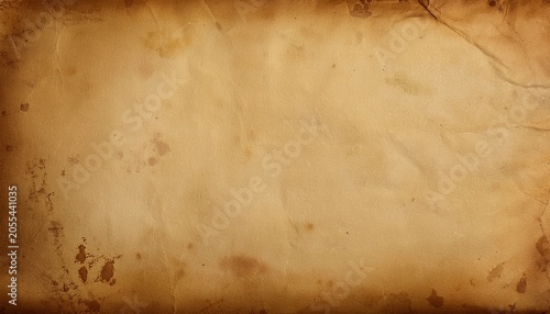 Old Vintage Paper Texture Background With Aged Stains And Antique Yellowed Parchment Effect