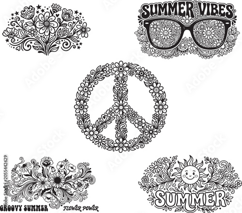 Groovy Floral Summer SVG