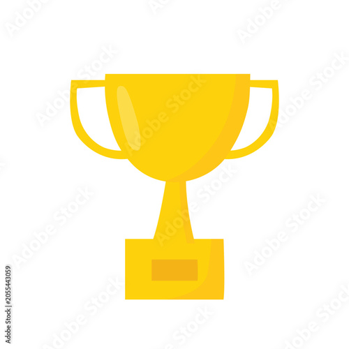 Golden trophy cup illustration for awards, achievements, branding, apps