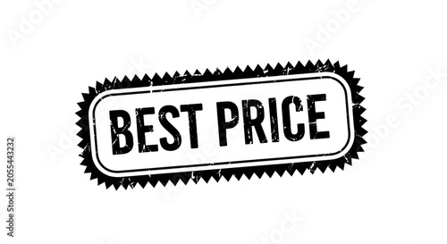 The bold text 'best price' in all caps inside a circular banner surrounded by a jagged, starburst-like border signifies unbeatable value and competitive pricing