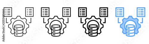 Bild auf Leinwand Data Integration Different Style Outline Collection Set Icon