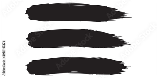 Fotografie Black brush stroke highlights