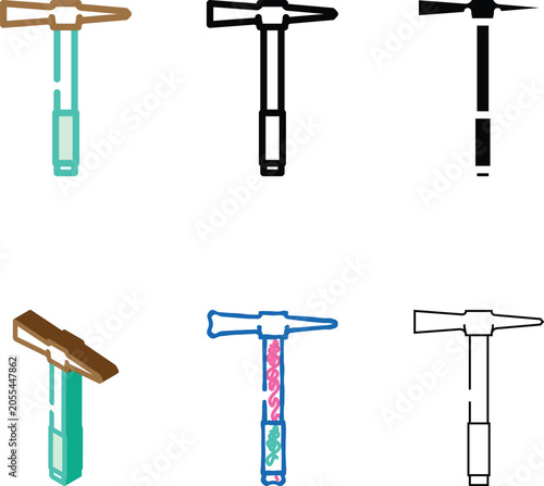Tableau sur toile grub axe hatchet color icon vector